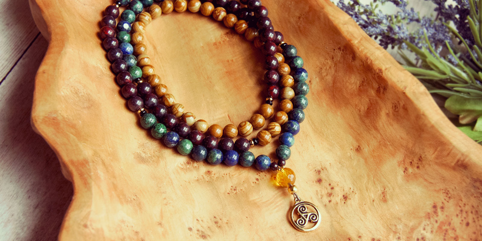 Yoga Meditation Wood Bodhi Seeds Prayer Beads Wrist Mala Stretch Bracelet