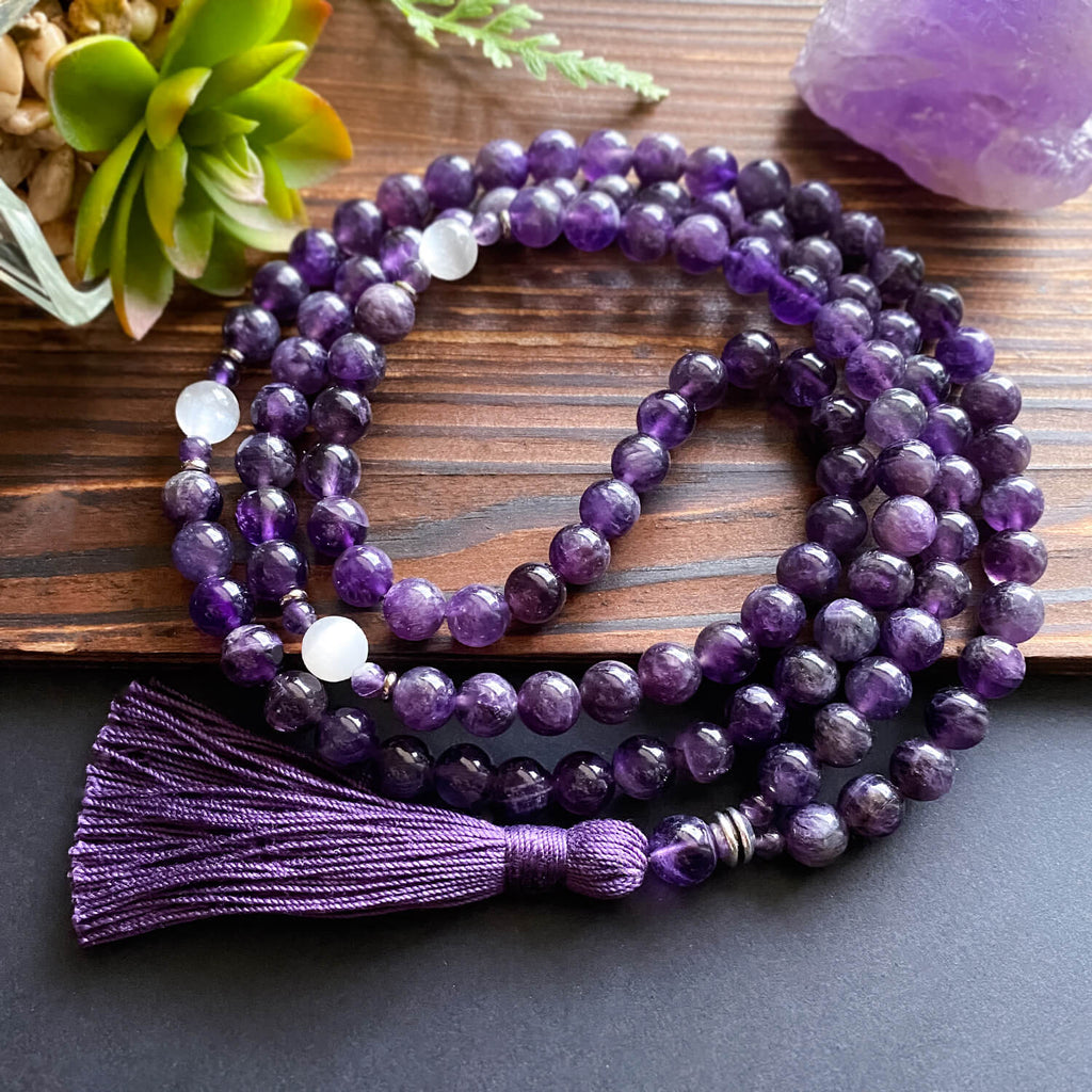 Amethyst Buddhist Prayer Beads, SGI order Style