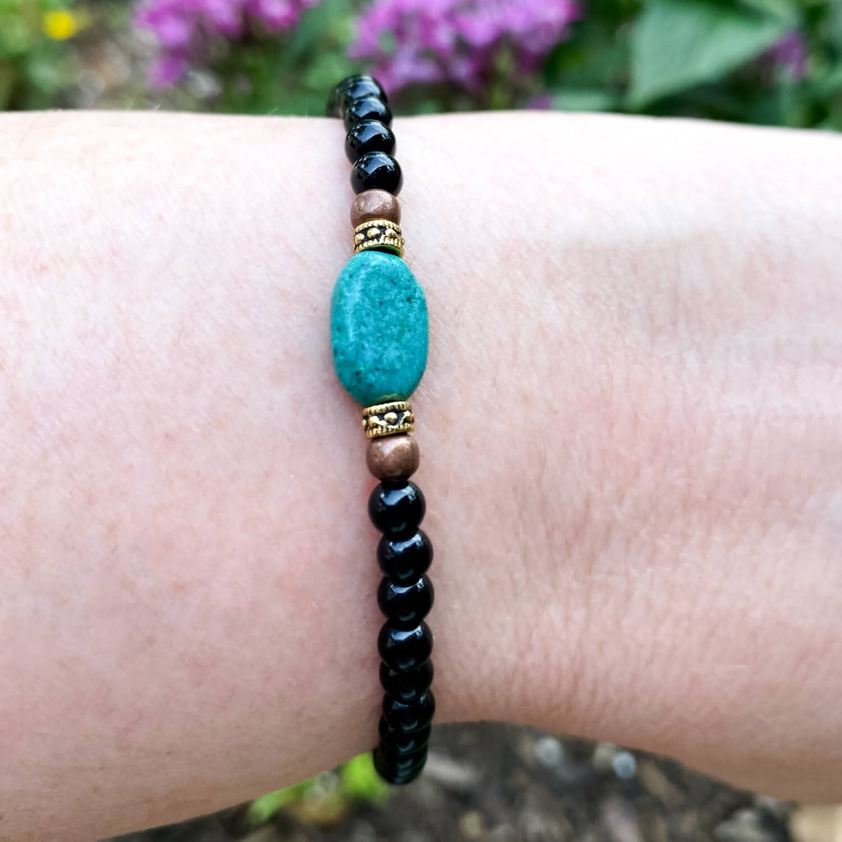 Turquoise Mala Bracelets & Necklaces - Golden Lotus Mala