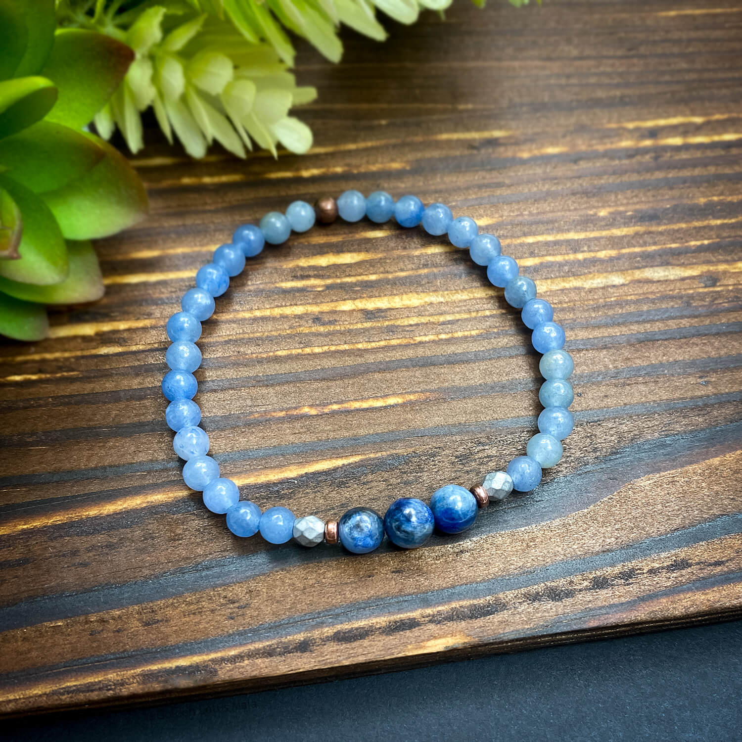 Blue Aventurine Bracelet Natural Stones -