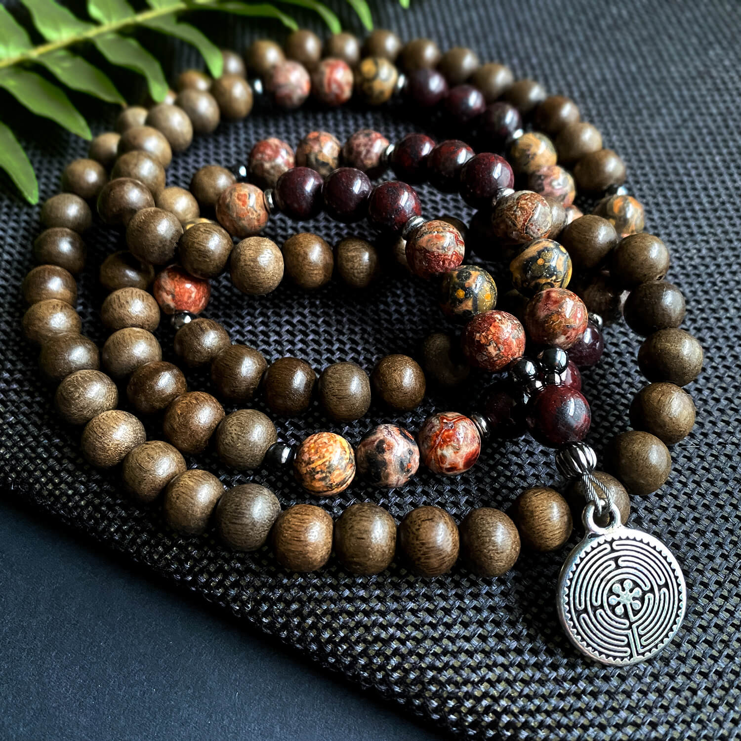 Wooden Meditation Bead Mala Bracelet or Necklace – TFD Jewellery Crystals  and Curio Pieces
