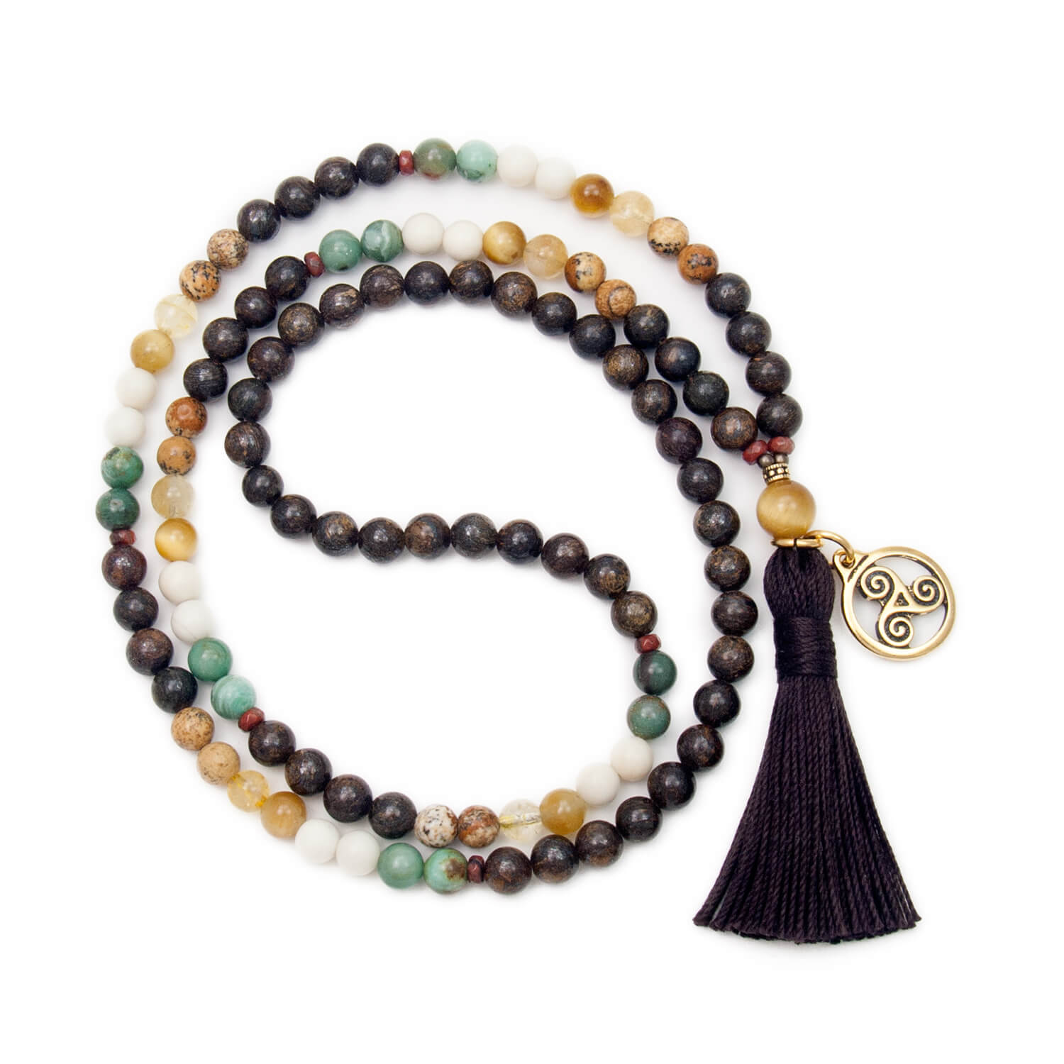 Citrine selling and Wood Mala Prayer Beads