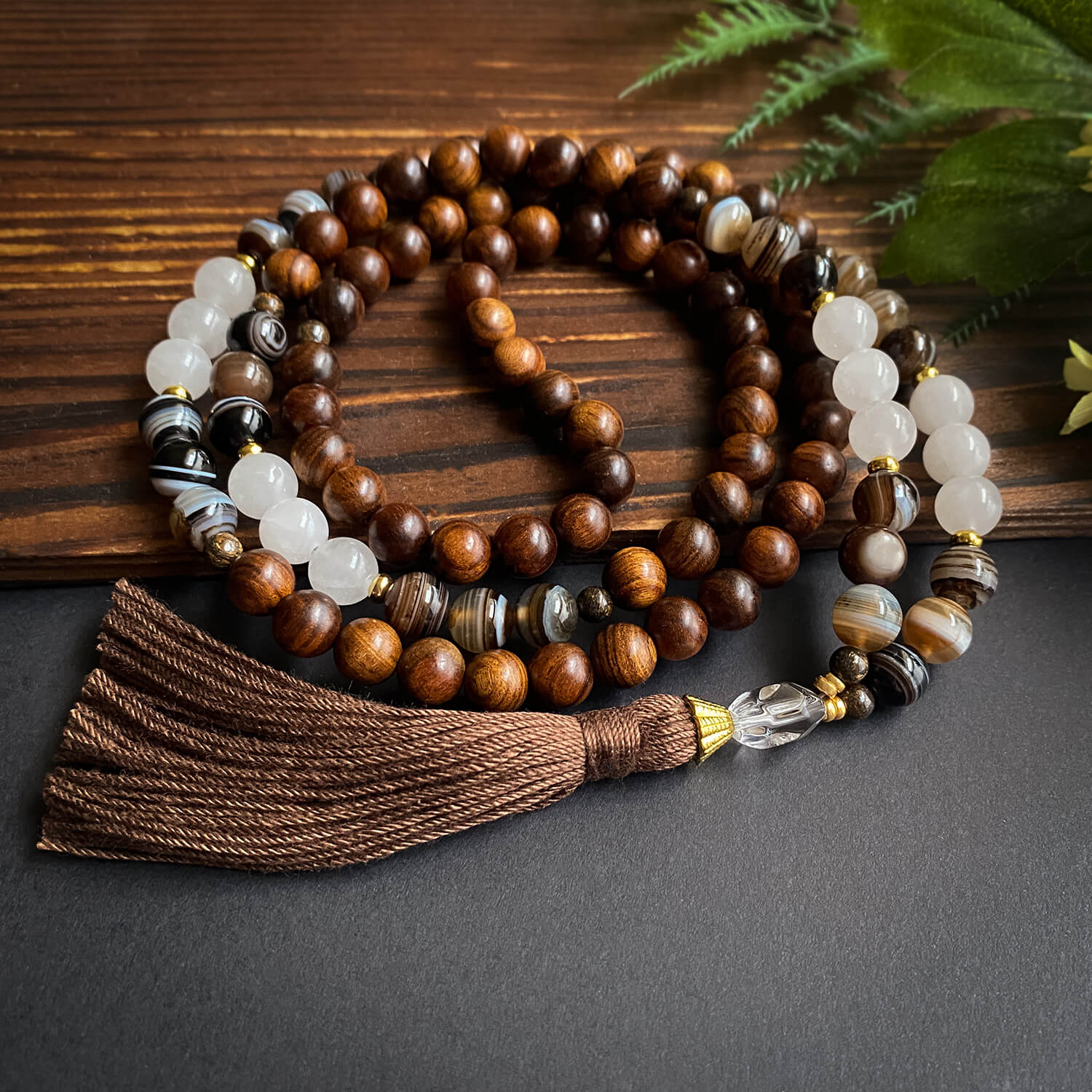 Capricorn Mala Necklace - Golden Lotus Mala