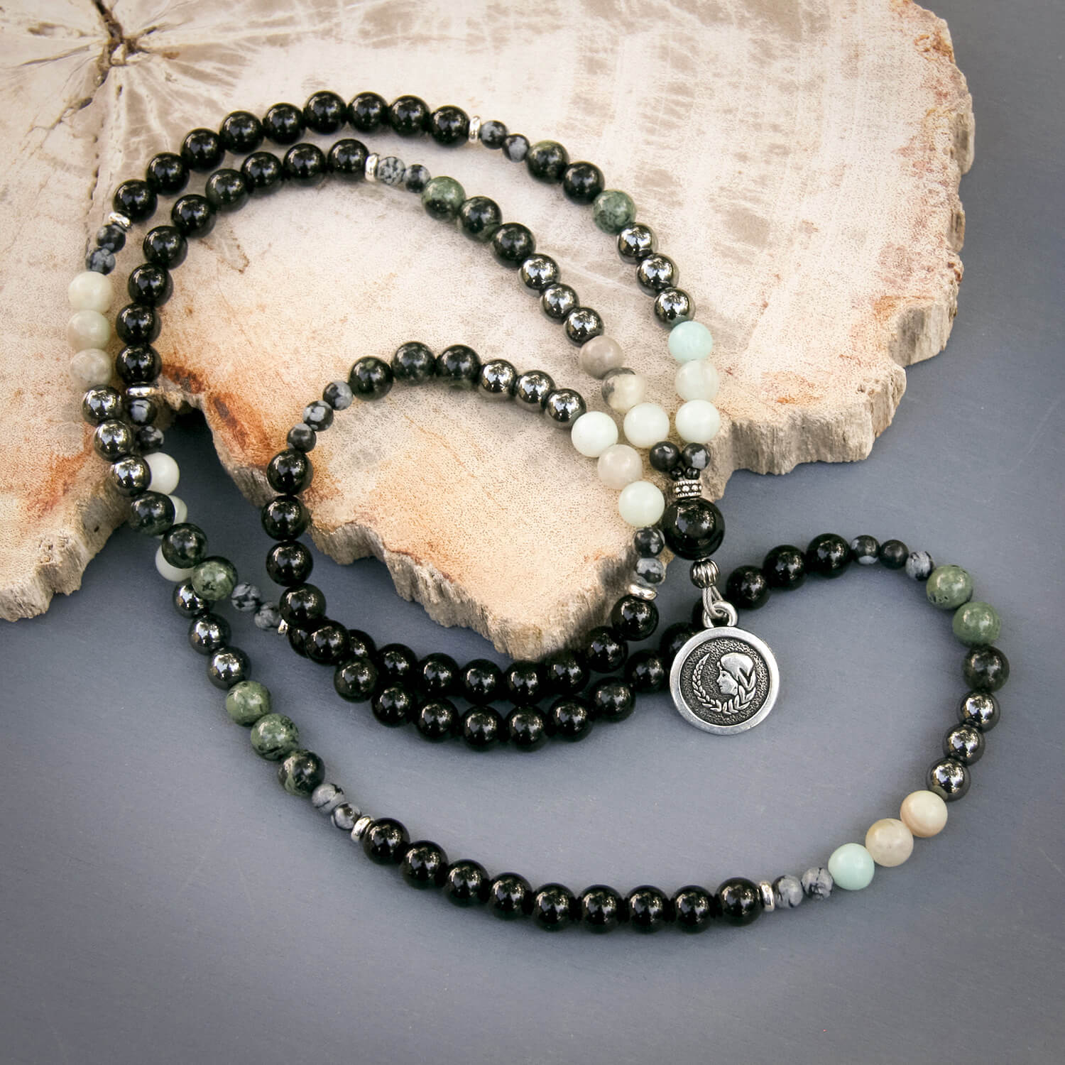 Virgo Mala - Jasper, Hematite, Amazonite