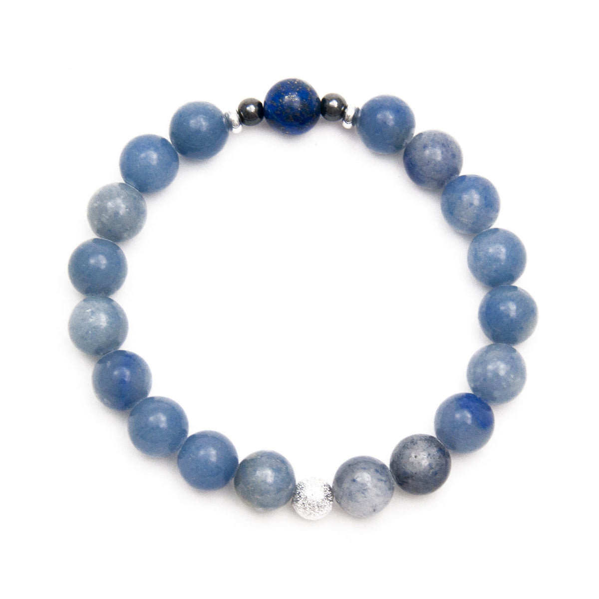 Third Eye Chakra Bracelet - AJNA - Sodalite & Amethyst - Golden Lotus Mala