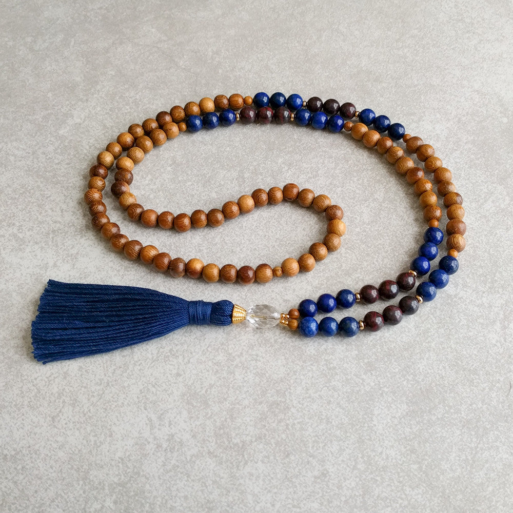 Virgo Mala Necklace – Diligence - Zodiac Collection - Golden Lotus Mala