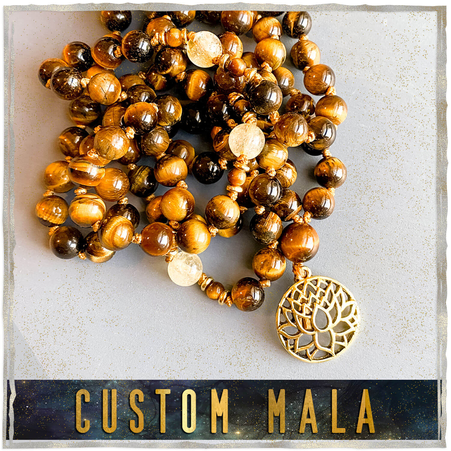 Wood Mala Bead Necklaces - Natural Sandalwood, Rosewood, & More - Golden  Lotus Mala